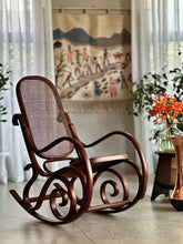 Load image into Gallery viewer, Bentwood Cane Rocking Chair
