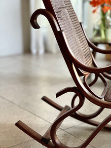 Bentwood Cane Rocking Chair