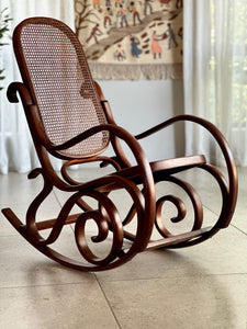 Bentwood Cane Rocking Chair