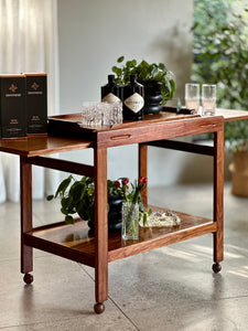 Kiaat Trolley with Double Extension & Tray