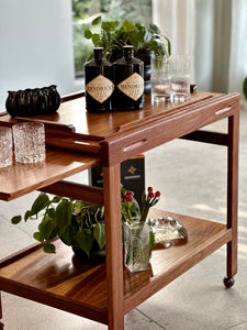 Kiaat Trolley with Double Extension & Tray