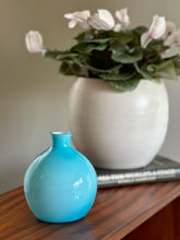Load image into Gallery viewer, Blue / Turquoise Bulbous Vase
