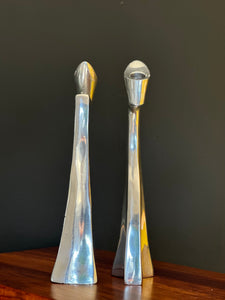 Pair of Swan Candlesticks by Matthew Hilton, England, 1980