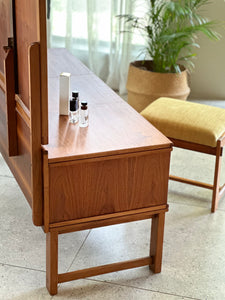 Walnut Dressing Table with Stool