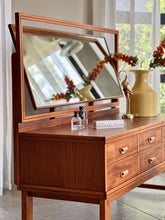 Load image into Gallery viewer, Walnut Dressing Table with Stool
