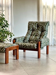 Mid-Century Artecasa Armchair & Footstool