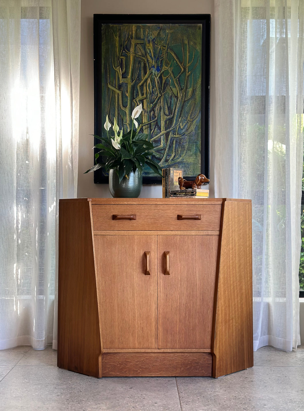 Mid-Century G-Plan Writing Bureau with Corner Cabinet