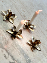 Load image into Gallery viewer, Set of 4 Brass Candle Holders
