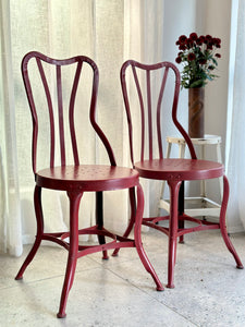 Pair of Metal & Steel Side Chairs