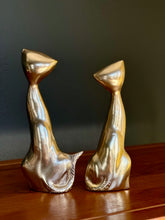 Load image into Gallery viewer, Pair of Cat Figurines - Solid Brass
