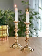 Load image into Gallery viewer, Pair of Vintage Brass Candle Holders
