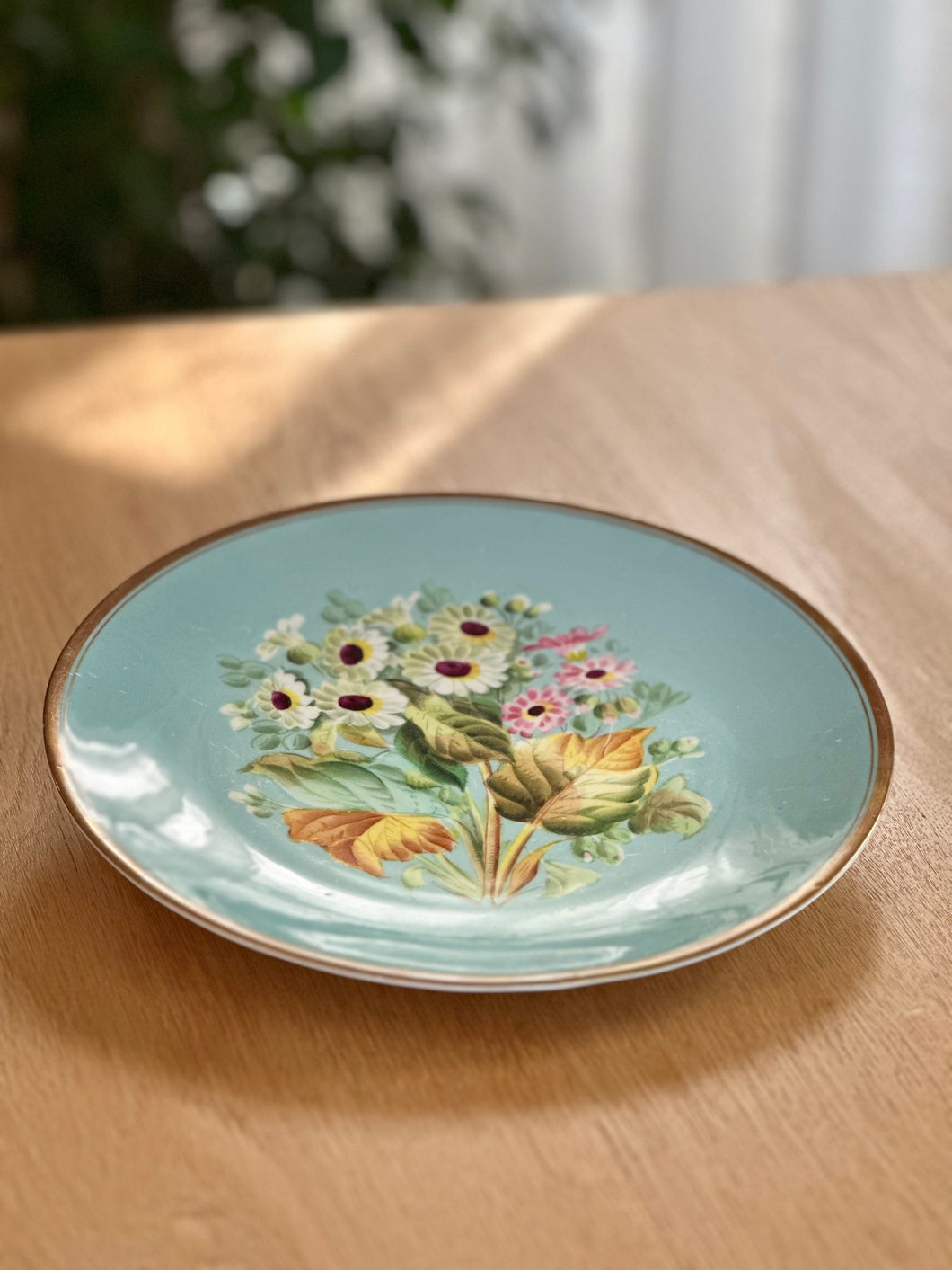 Retro Plate with Flowers