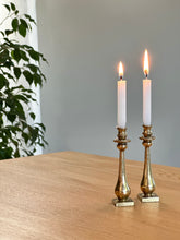 Load image into Gallery viewer, Pair of Miniature Brass Candle Holders
