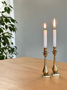 Pair of Miniature Brass Candle Holders