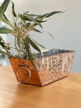 Load image into Gallery viewer, Hammered Red Brass Windowsill Planter
