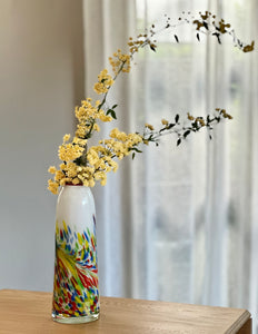 Tall Italian Confetti Art Glass Vase