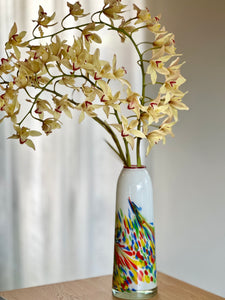 Tall Italian Confetti Art Glass Vase