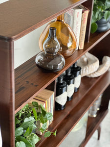 Slimline Bookcase / Room Divider in Solid Imbuia