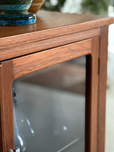 Teak Two-Door Display Cabinet