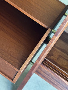 King-Size Headboard with Attached Pedestals