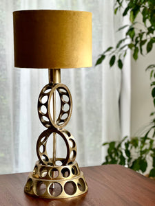 Brass Lamp With new Chartreuse Shade