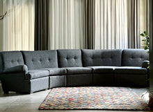 Load image into Gallery viewer, Vintage, Curved, Five Piece Modular Couch
