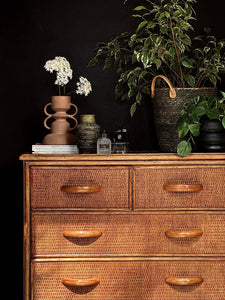 Vintage Cane Chest of Drawers