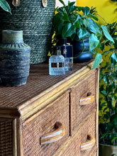 Load image into Gallery viewer, Vintage Cane Chest of Drawers
