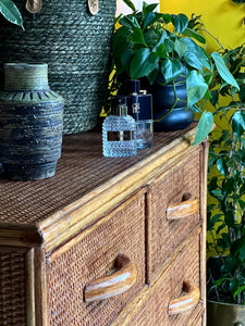 Vintage Cane Chest of Drawers