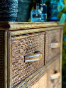 Vintage Cane Chest of Drawers