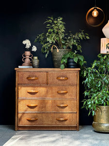 Vintage Cane Chest of Drawers