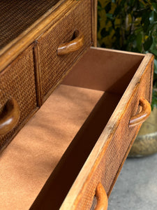 Vintage Cane Chest of Drawers