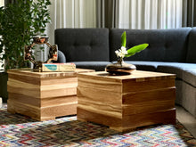 Load image into Gallery viewer, Pair of Square Side Tables | Pedestals | Coffee Table
