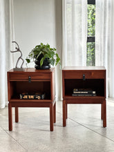 Load image into Gallery viewer, A Pair of Greaves &amp; Thomas Bedside Pedestals
