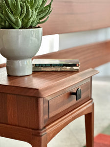 Queen Headboard with Attached Pedestals