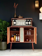 Load image into Gallery viewer, Retro Cocktail | Drinks Cabinet with Pull-out Serving &amp; Storage
