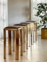 Load image into Gallery viewer, Set of Four Solid Brass Stools
