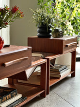 Load image into Gallery viewer, Pair of Pedestals with a Integrated Magazine Holder | By Torrente Furniture
