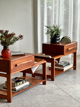 Load image into Gallery viewer, Pair of Pedestals with a Integrated Magazine Holder | By Torrente Furniture

