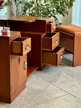 Load image into Gallery viewer, Symmetrical Art Deco Dresser &amp; Stool
