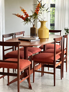 Mid-Century Dining Set - Oval & 6 Chairs