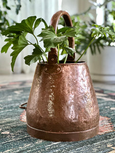 Tall Copper Scuttle with Handle