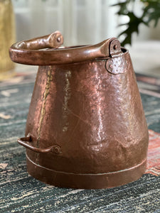 Tall Copper Scuttle with Handle
