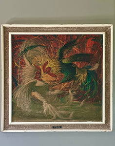 Vladimir Tretchikoff: "Fighting Cocks" Framed Print