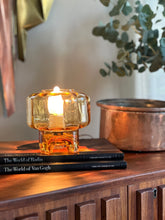 Load image into Gallery viewer, Vintage Italian Amber Glass Lamp
