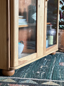 Vintage Cabinet With Glass Doors