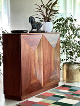 Load image into Gallery viewer, Impressive Kiaat Cabinet with Geometric Door Design
