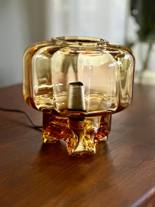 Vintage Italian Amber Glass Lamp