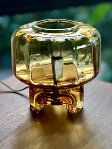 Vintage Italian Amber Glass Lamp