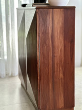Load image into Gallery viewer, Impressive Kiaat Cabinet with Geometric Door Design
